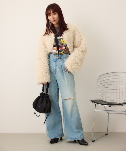 セール】ボアボレロブルゾン（ブルゾン）｜RODEO CROWNS WIDE BOWL