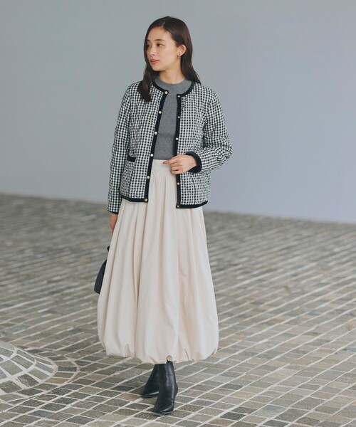 grove（グローブ）の「タフタバルーンスカート（スカート・レディース・アイボリー/ブラック・02/03/01/04/05）」の6枚目の写真