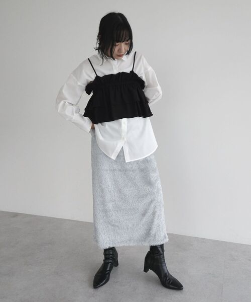 armonia（アルモニーア）の「armonia.シャギースカート（スカート・レディース・アイボリー/ブラック/ブルー・FREE）」の18枚目の写真