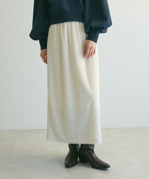 armonia（アルモニーア）の「armonia.シャギースカート（スカート・レディース・アイボリー/ブラック/ブルー・FREE）」の2枚目の写真