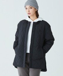 LACOSTE | ラウンドヘムライン ボックスシルエット撥水キルティングジャケット(ノーカラージャケット)