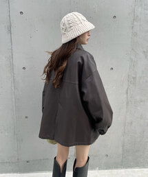 mline（エムライン）の「[mline]フェイクレザーポケットジャケット