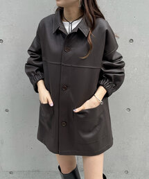 mline（エムライン）の「[mline]フェイクレザーポケットジャケット