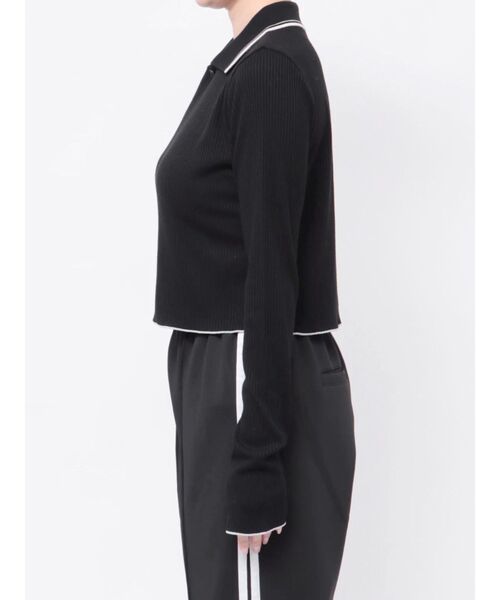 jouetie（ジュエティ）の「ロングスリーブチャイナポロ（Tシャツ/カットソー・レディース・ブラック/アイボリー/ピンク・MEDIUM）」の12枚目の写真