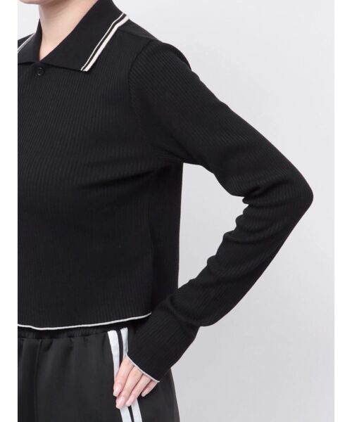 jouetie（ジュエティ）の「ロングスリーブチャイナポロ（Tシャツ/カットソー・レディース・ブラック/アイボリー/ピンク・MEDIUM）」の15枚目の写真