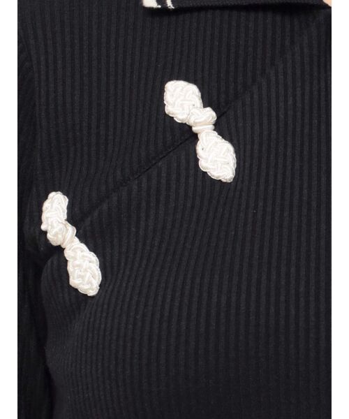 jouetie（ジュエティ）の「ロングスリーブチャイナポロ（Tシャツ/カットソー・レディース・ブラック/アイボリー/ピンク・MEDIUM）」の21枚目の写真