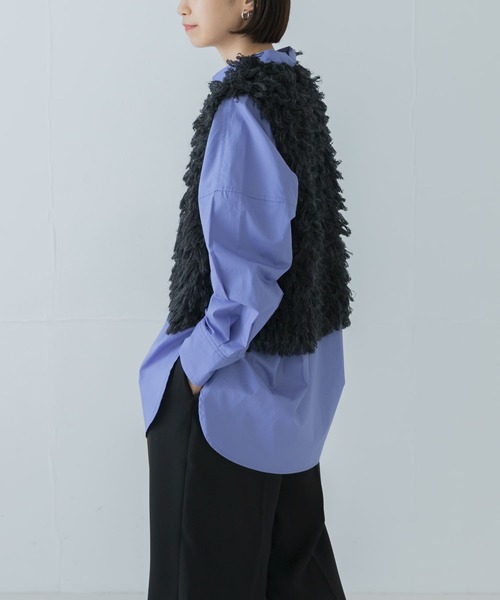 URBAN RESEARCH（アーバンリサーチ）の「ループニットベスト（ベスト・レディース・ライトグレー/チャコールグレー・FREE）」の10枚目の写真