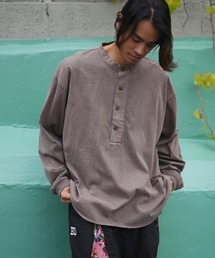 BEN DAVIS（ベンデイビス）の「《BEN DAVIS PROJECT LINE》PIGMENT DYE HENLEY-NECK LONG T-SHIRTS（Tシャツ/カットソー）」
