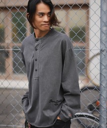 BEN DAVIS/PROJECT LINE（ベンデイビスプロジェクトライン）の「《BEN DAVIS PROJECT LINE》PIGMENT DYE HENLEY-NECK LONG T-SHIRTS（Tシャツ/カットソー）」