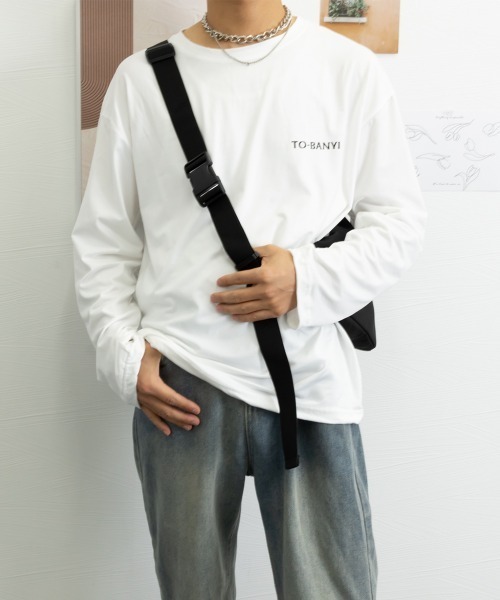 セール】メンズtシャツ 長袖 ロンTクールネック（Tシャツ