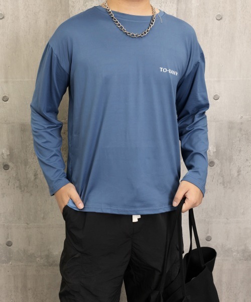 セール】メンズtシャツ 長袖 ロンTクールネック（Tシャツ