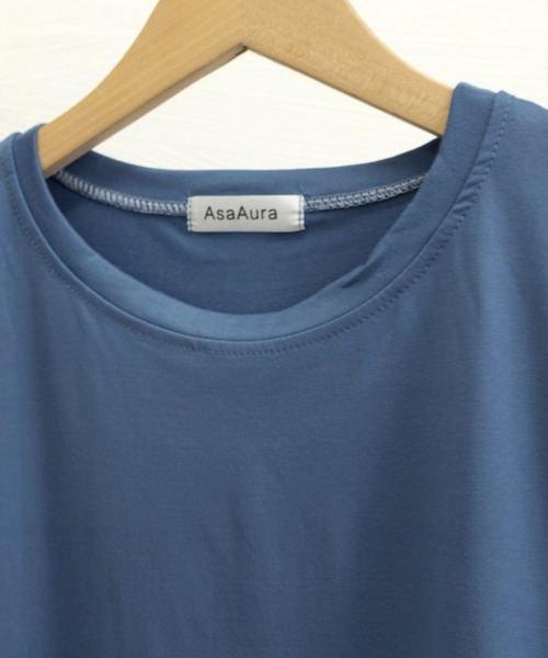 AsaAura(アサオーラ)の「メンズtシャツ 長袖 ロンTクールネック(Tシャツ/カットソー・メンズ・ブルー/ブラック/ピンク/ホワイト/ダークグレー・FREE)」の21枚目の写真