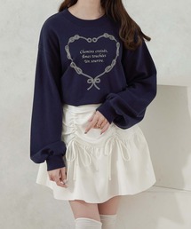 Ambre Neige | heart logo ribbon sweat / ハートロゴリボンスウェット(スウェット)