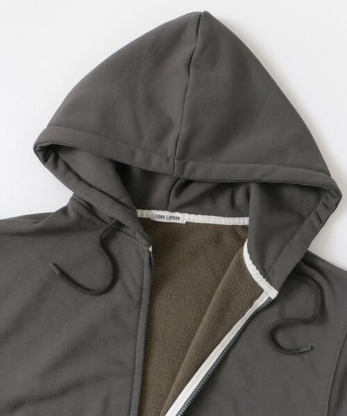 FORK&SPOON（フォークアンドスプーン）の「FORK&SPOON　CAVE フーディースウェット（スウェット・メンズ・チャコールグレー/アイボリー・4/5）」の13枚目の写真