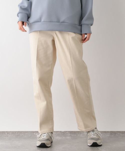 GLOBAL WORK Smile Seed Store(グローバルワーク スマイルシードストア)の「デニム起毛タックテーパードパンツ/115998(デニムパンツ・レディース・アイボリー/ブラック/ブルー/ライトブルー・SMALL/LARGE/MEDIUM/X-LARGE)」の8枚目の写真