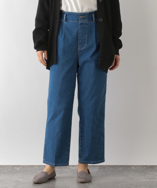 GLOBAL WORK Smile Seed Store(グローバルワーク スマイルシードストア)の「デニム起毛タックテーパードパンツ/115998(デニムパンツ・レディース・アイボリー/ブラック/ブルー/ライトブルー・SMALL/LARGE/MEDIUM/X-LARGE)」の16枚目の写真