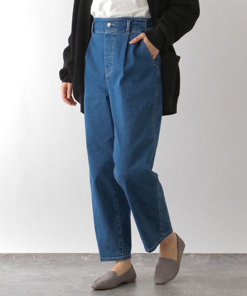 GLOBAL WORK Smile Seed Store(グローバルワーク スマイルシードストア)の「デニム起毛タックテーパードパンツ/115998(デニムパンツ・レディース・アイボリー/ブラック/ブルー/ライトブルー・SMALL/LARGE/MEDIUM/X-LARGE)」の17枚目の写真