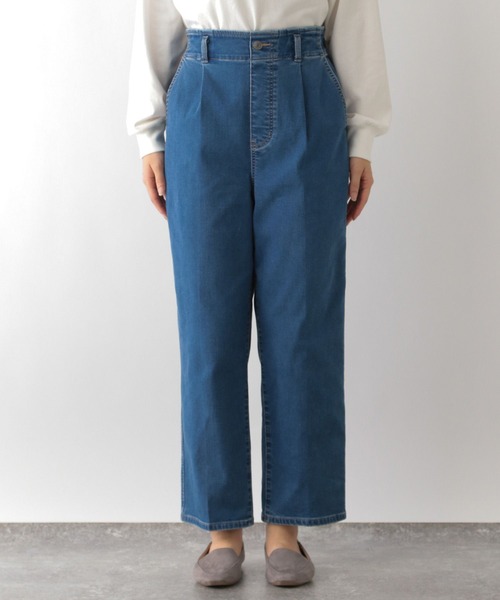 GLOBAL WORK Smile Seed Store(グローバルワーク スマイルシードストア)の「デニム起毛タックテーパードパンツ/115998(デニムパンツ・レディース・アイボリー/ブラック/ブルー/ライトブルー・SMALL/LARGE/MEDIUM/X-LARGE)」の22枚目の写真