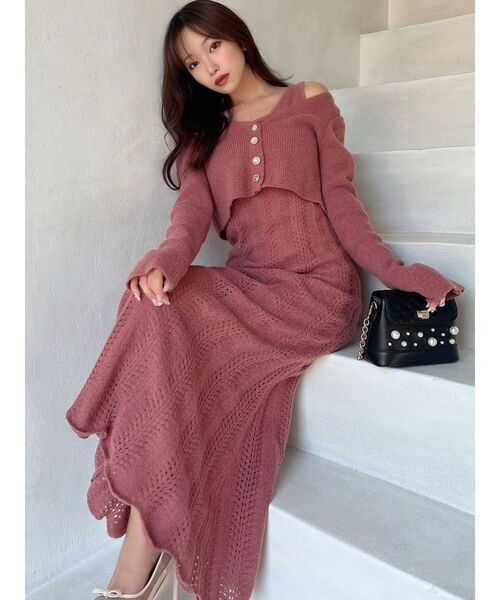 RESEXXY(リゼクシー)の「パールポイントキルティングバッグ(ショルダーバッグ・レディース・レッド/ブラック・FREE)」の9枚目の写真