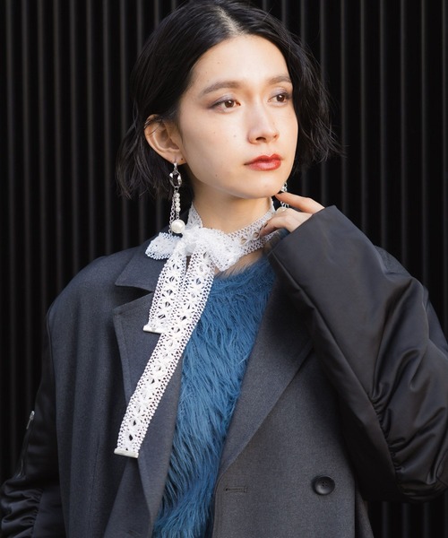 HARE（ハレ）の「マルチWAYレースリボンチョーカー(HARE)（チョーカー・レディース・ブラック/ホワイト・FREE）」の12枚目の写真