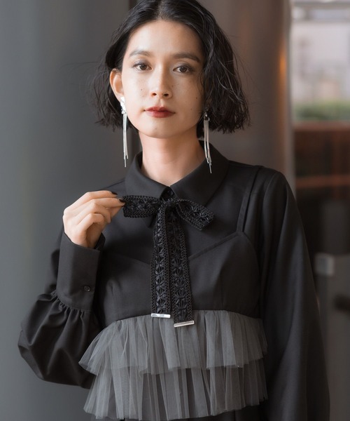 HARE（ハレ）の「マルチWAYレースリボンチョーカー(HARE)（チョーカー・レディース・ブラック/ホワイト・FREE）」の14枚目の写真