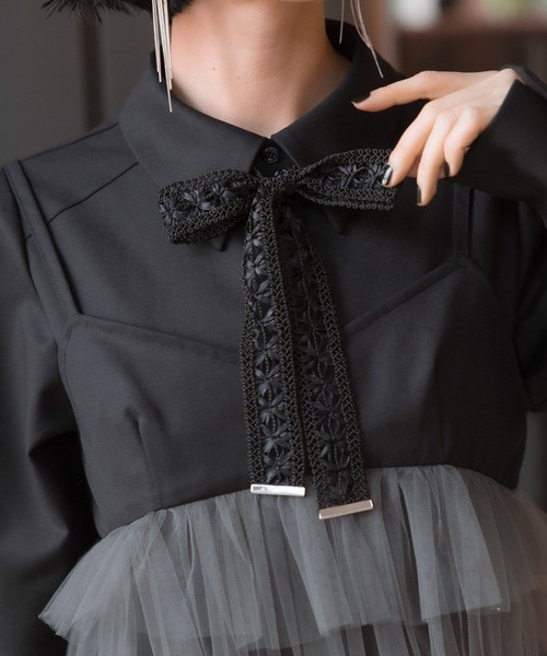 HARE（ハレ）の「マルチWAYレースリボンチョーカー(HARE)（チョーカー・レディース・ブラック/ホワイト・FREE）」の6枚目の写真