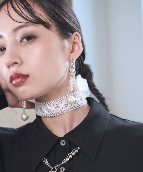 HARE（ハレ）の「マルチWAYレースリボンチョーカー(HARE)（チョーカー・レディース・ブラック/ホワイト・FREE）」の18枚目の写真