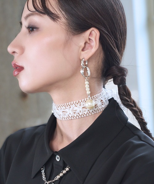 HARE（ハレ）の「マルチWAYレースリボンチョーカー(HARE)（チョーカー・レディース・ブラック/ホワイト・FREE）」の19枚目の写真