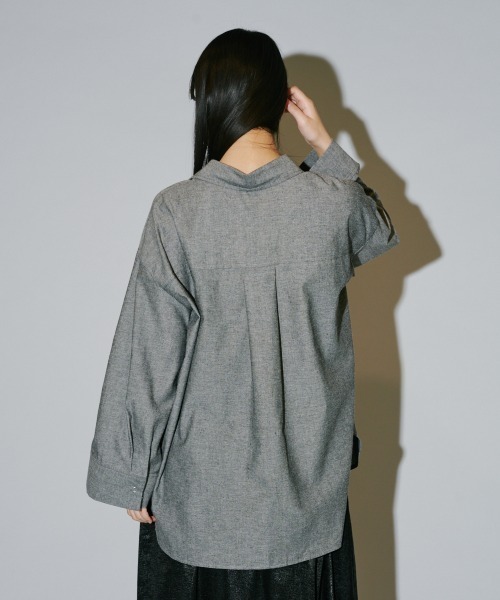 【希少】 キャピタル シャツ ブラウス ダンガリーシャツ ハイネック ワイドスリーブダンガリーシャツ（シャツ/ブラウス）｜terrace