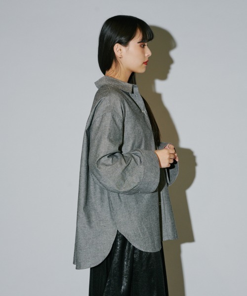 ワイドスリーブダンガリーシャツ（シャツ/ブラウス）｜terrace（テラス