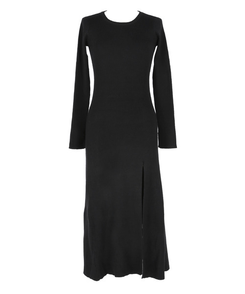 スリットニットワンピース（ドレス）｜coca（coca）（コカ）の