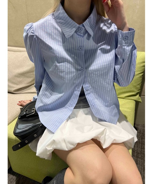 PHILLY(フィリー)の「【PHILLY】シンプルシャツ(シャツ/ブラウス・レディース・ホワイト系その他/ブルー/ホワイト・FREE)」の14枚目の写真