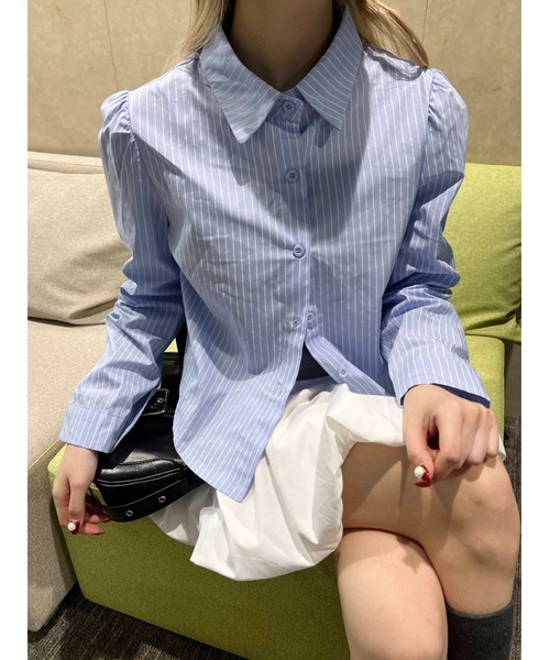 PHILLY(フィリー)の「【PHILLY】シンプルシャツ(シャツ/ブラウス・レディース・ホワイト系その他/ブルー/ホワイト・FREE)」の15枚目の写真