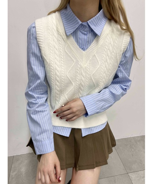 PHILLY(フィリー)の「【PHILLY】シンプルシャツ(シャツ/ブラウス・レディース・ホワイト系その他/ブルー/ホワイト・FREE)」の18枚目の写真