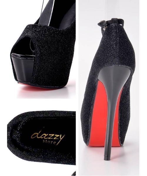 DAZZY(デイジー)の「【派手好きさん必見!】目を引くラメ&メタリック!パンプス 靴 14cmヒール オリジナル ラメ グリッター メタリック ヒール パンプス(パンプス・レディース・シルバー/ブラック・25.0cm/24.5cm/23.5cm/23.0cm/22.5cm/24.0cm)」の6枚目の写真
