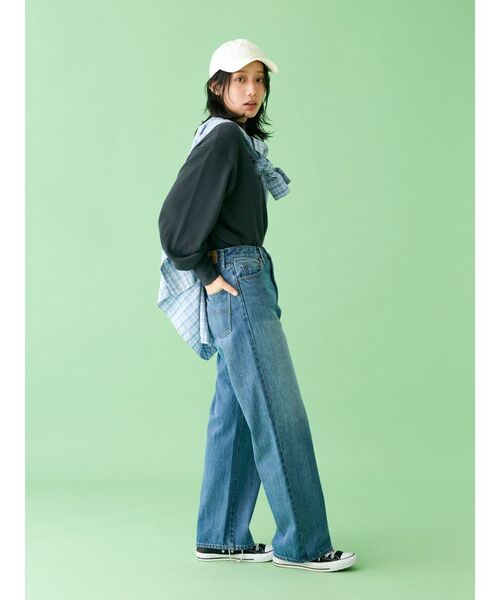 Ungrid(アングリッド)の「【WEB限定】スリーブボリュームワッフルロングスリーブTee(Tシャツ/カットソー・レディース・ピンク/チャコールグレー/アイボリー/ネイビー/イエロー/オレンジ・FREE)」の21枚目の写真