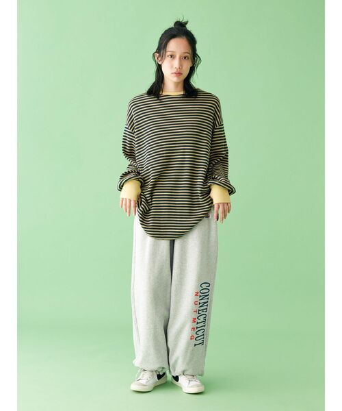 Ungrid(アングリッド)の「【WEB限定】スリーブボリュームワッフルロングスリーブTee(Tシャツ/カットソー・レディース・ピンク/チャコールグレー/アイボリー/ネイビー/イエロー/オレンジ・FREE)」の13枚目の写真