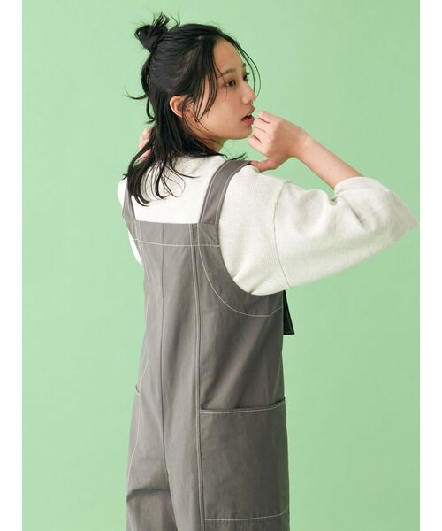 Ungrid(アングリッド)の「【WEB限定】スリーブボリュームワッフルロングスリーブTee(Tシャツ/カットソー・レディース・ピンク/チャコールグレー/アイボリー/ネイビー/イエロー/オレンジ・FREE)」の7枚目の写真