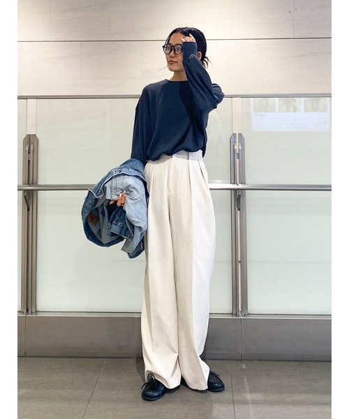 セール】【WEB限定】スリーブボリュームワッフルロングスリーブ