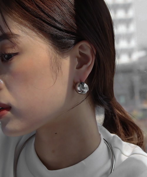 abaskdesign(アバスクデザイン)の「金属アレルギー対応 メタルボタンピアス(ピアス(両耳用)・レディース・ゴールド/シルバー・FREE)」の15枚目の写真
