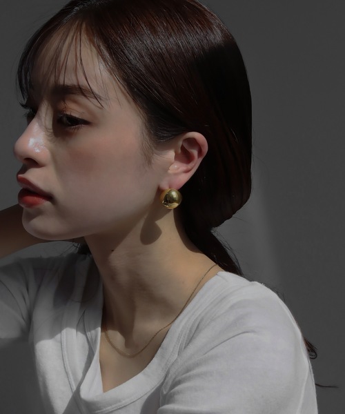 abaskdesign(アバスクデザイン)の「金属アレルギー対応 メタルボタンピアス(ピアス(両耳用)・レディース・ゴールド/シルバー・FREE)」の10枚目の写真