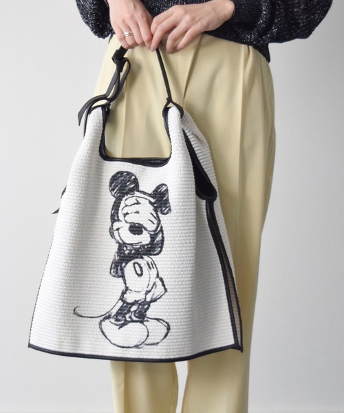 ANITA BILARDI(アニタビラルディ)の「【ANITA BILARDI】ミッキープリントラフィアバッグ(Q56354)(トートバッグ・レディース・ホワイト系その他・ALL)」の12枚目の写真