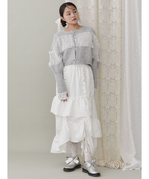 merry jenny（メリージェニー）の「シャーリングチュールニット