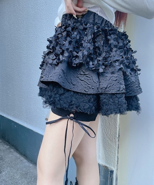 lilLilly（リルリリー）の「サイドレースアップインナーショートパンツ