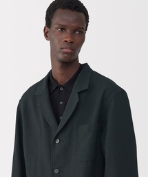 【新品】Muji Labo 和紙混カルゼジャケット L 黒 試着のみ】ムジラボ和紙混カルゼジャケット無印タグ付Lサイズ黒muji labo