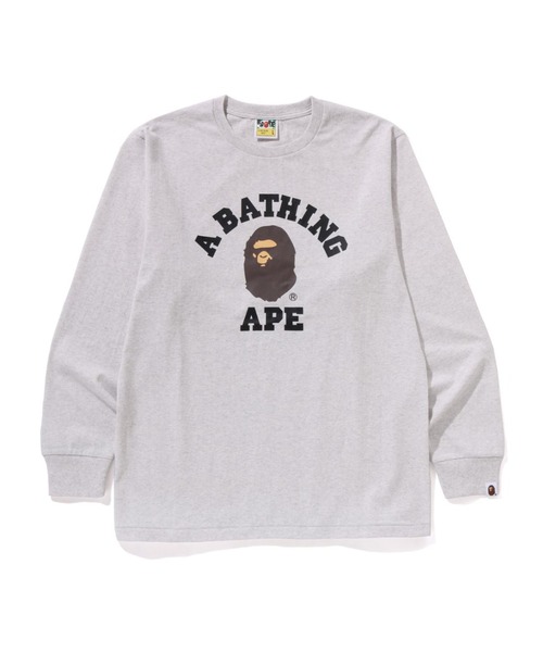 A BATHING APE(アベイシングエイプ)の「COLLEGE LS TEE(Tシャツ/カットソー・メンズ・ブラック/グレー/ブルー/ホワイト/ピンク/ベージュ/ネイビー/イエロー・LARGE/XX-LARGE/SMALL/X-LARGE/MEDIUM/XXX-LARGE)」の4枚目の写真