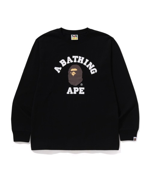 A BATHING APE(アベイシングエイプ)の「COLLEGE LS TEE(Tシャツ/カットソー・メンズ・ブラック/グレー/ブルー/ホワイト/ピンク/ベージュ/ネイビー/イエロー・LARGE/XX-LARGE/SMALL/X-LARGE/MEDIUM/XXX-LARGE)」の3枚目の写真