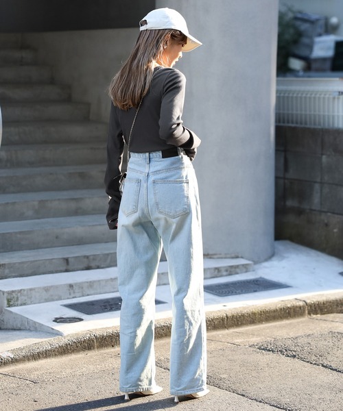 【セール】前後2WAYラメリブヘンリーネックプルオーバー(Tシャツ/カットソー)|Bonjour Sagan(ボンジュールサガン)