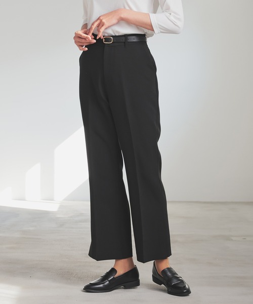 GLACIER lusso(グラシアルッソ)の「【ウォッシャブル・イージーケア】サイドスリットパンツ(スラックス・レディース・ブラック/ブルーグリーン/ネイビー/ベージュ・L/LL/M/S)」の20枚目の写真