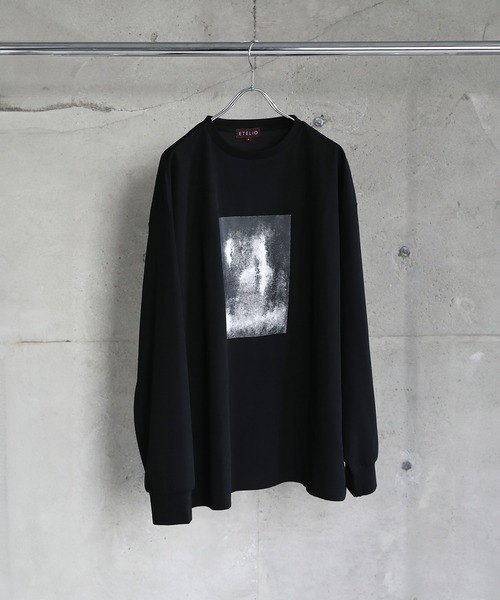 エトロ☆グラフィックプリント 長袖 カットソー グラフィックプリント梨地ロングスリーブTシャツ(Tシャツ